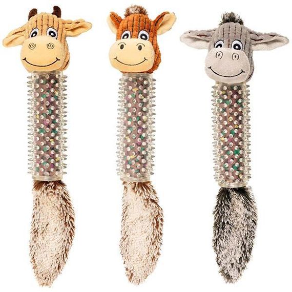 Flamingo Cow/Horse/Donkey Spines фламинго корова лошадь ослик мягкая игрушка с пищалкой для собак