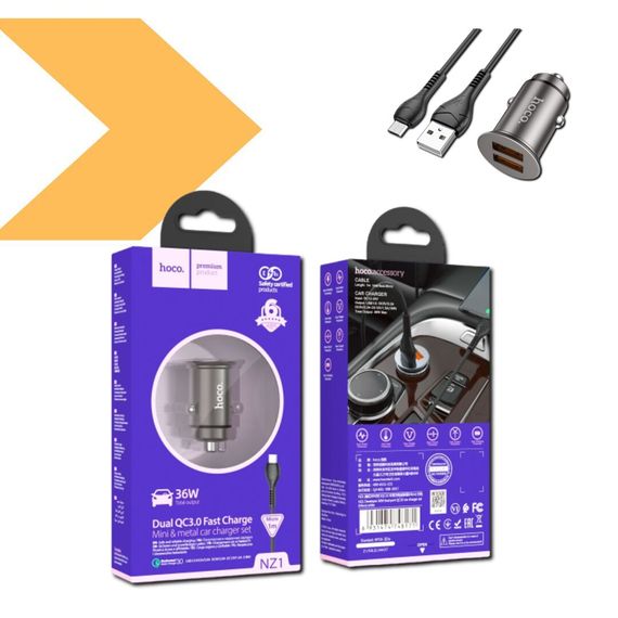 Автомобільне зарядне пристрій 36W QC3.0 XPRO NZ1 (37369-01_224) | Зображення 1