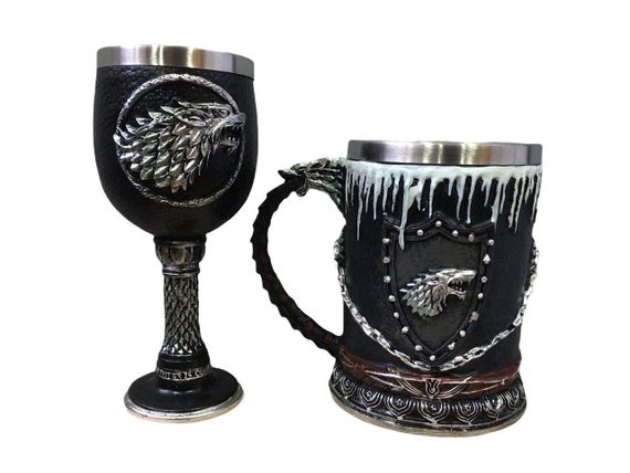 Подарочный Набор Кружка Чашка Бокал 3D Игра Престолов Game Of Thrones Winter Is Coming Stark Старк | Зображення 1