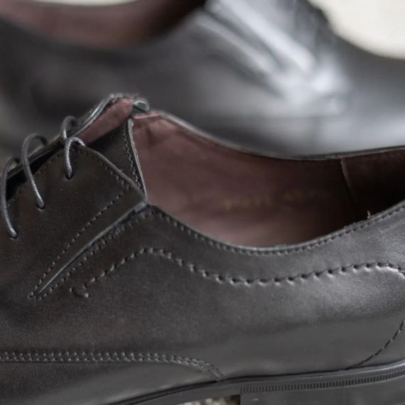 Шкіряні туфлі на шнурівці 45 розмір | Зображення 2