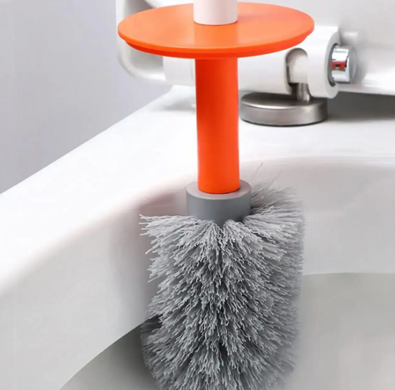 Туалетный ершик Toilet brush с изогнутой щеткой для труднодоступных мест · Чистящая щетка для унитаза | Зображення 5