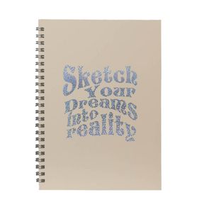 Скетчбук "Втілюй свої мрії" 13103-KR з кремовими листами, А5, на спіралі