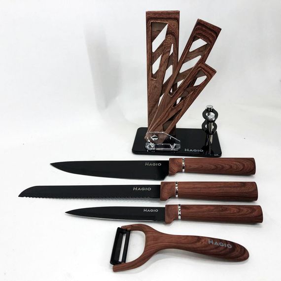 Набір ножів Magio MG-1095 5 предметів, Поварські кухонні ножі набір, Набір ножів для кухні | Зображення 4
