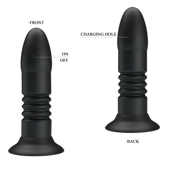 Анальна пробка - Pretty Love Magic Jingers Anal Plug Black | Зображення 5