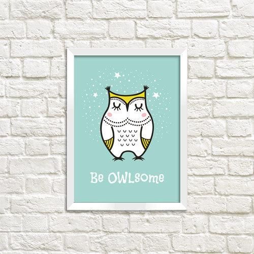 Постер у рамці Be OWL some A5 (WMT5_ART058_WH)