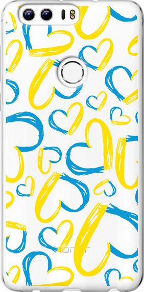Чехол на Huawei Honor 8 Сердца UA "5292u-351-17620"