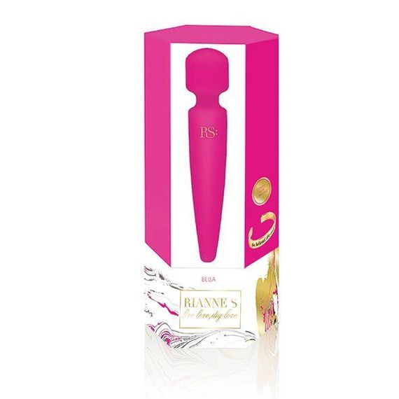 Вібромасажер Rianne S: Bella Mini Wand Rose, 10 режимів роботи, медичний силікон, подарункове пакова | Зображення 4
