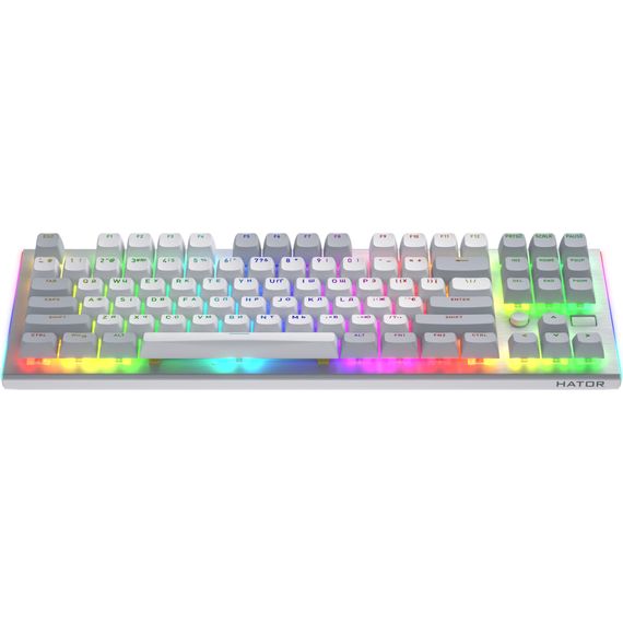Клавіатура Hator Gravity TKL Orange USB White (HTK561UA) | Зображення 2