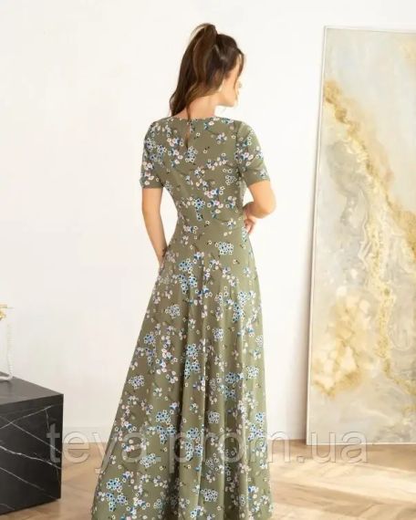 Плаття для жінок колір хакі розмір L FI_007951 | Зображення 2