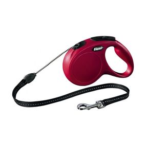 Рулетка Flexi New Classic M, трос 5 м, красный