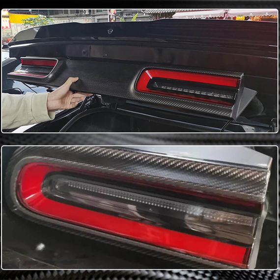 Накладка на крышку багажника (2015-2023, Карбон) для Dodge Challenger | Зображення 3