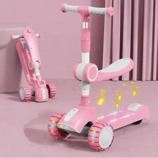Дитячий триколісний самокат, що складається 5-в-1 самокат з сидінням | Зображення 2