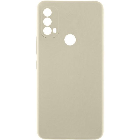Чехол TPU GETMAN Liquid Silk Full Camera для Motorola Moto E40 Песочный / Sand