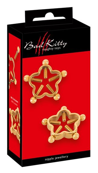 Зажимы для сосков - Bad Kitty Nipple Jewellery Gold sexstyle
