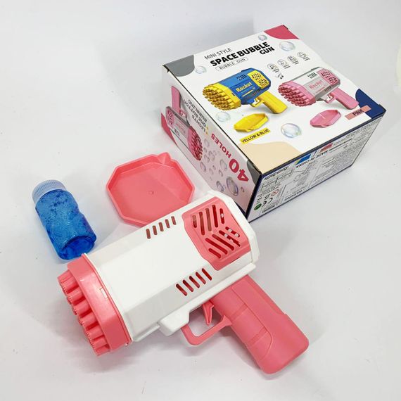 Дитячий пістолет мильні бульки Rocket Bubble Gun 15,8 см автоматичний. Колір: рожевий PQ-62 | Зображення 9