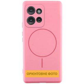 Чехол Silicone Cover Lakshmi Full Camera (AA) with MagFit для Motorola Edge 60 / 60 Fusion Черный / Black Рожевий / Light pink