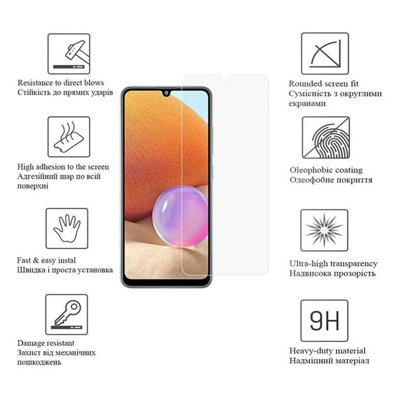 Скло захисне Drobak Samsung Galaxy A14 (717194) (717194) | Зображення 1