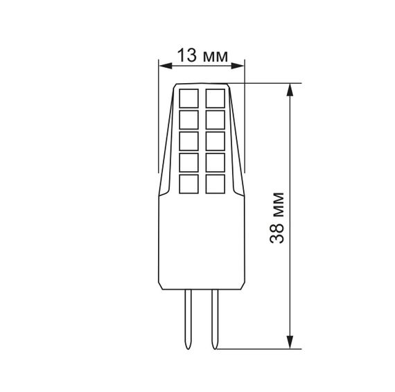 Світлодіодна лампа VIDEX G4C 12V 2W G4 4100K | Зображення 2