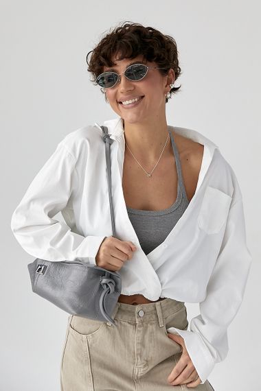 Коротка сорочка у комплекті з майкою в рубчик - білий цвет, ONE SIZE (є розміри) | Зображення 1