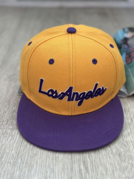 Кепка снепбек (Snapback) Лос-Анджелес (Los Angeles) Помаранчево-фіолетовий 56-61р (9109) | Зображення 1
