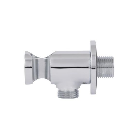 Підключення з тримачем для шланга Qtap Spojeni округле QTCRMBH030 Chrome | Зображення 3