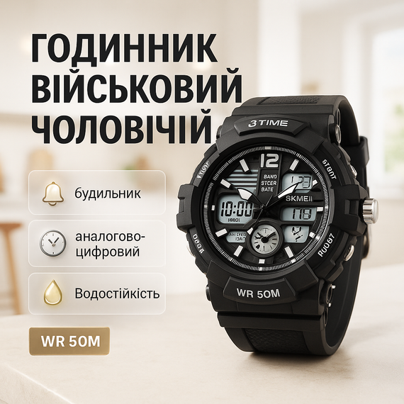 Годинник Спецназ SKMEI 2354BK, Протиударний годинник Новий командирський QK-84