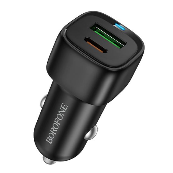 АЗП Borofone BZ34B Cloud PD20W+QC3.0 total 38W (1USB-A/1C) Black