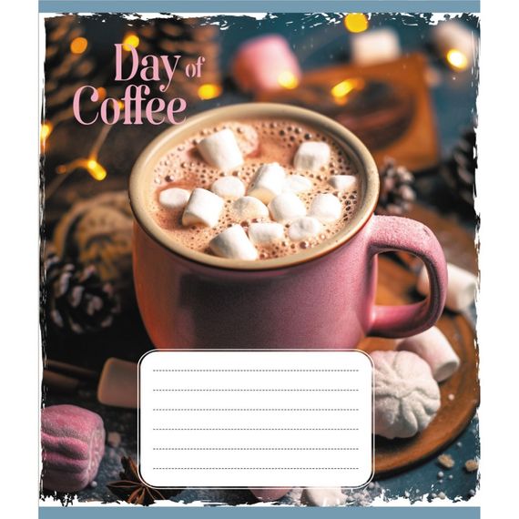 Зошит загальний "День з кавою" 048-600193L-3 в лінію, 48 аркушів