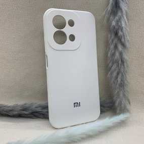 Чохол з логотипом для Xiaomi Redmi 15C EU | М'який | Протиударний | Soft Touch | Білий