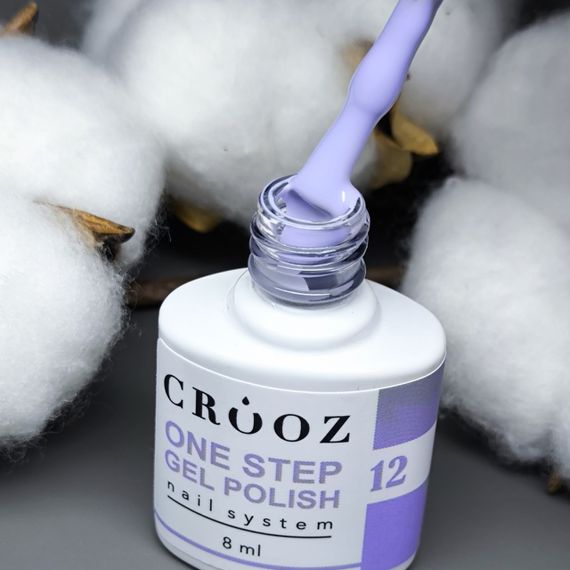 Однофазный гель лак Crooz One Step Gel Polish №12 (светлая лаванда з мягкой холодной ноткою) 8мл