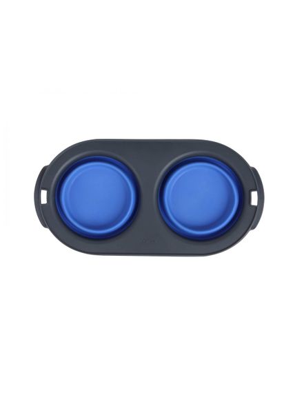 Миска двойная Dexas Collapsible Pet Feeder складная 2 х 0.6 л синий