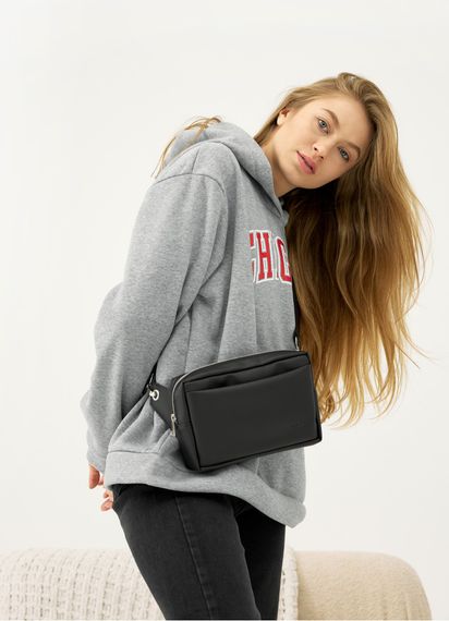 Жіноча сумка бананка Sambag HARVI чорна 24 × 16 × 6 см (88213001) | Зображення 8