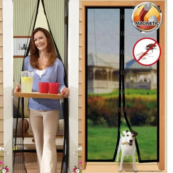 Москітна сітка на магнітах Magic Mesh, Антимоскітна штора на двері, Сітка проти москітів 210х100 см | Зображення 4