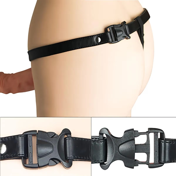 Полый страпон с вибрацией Lovetoy Vibrating Unisex Hollow Strap On, телесного цвета Sex Aura | Зображення 5