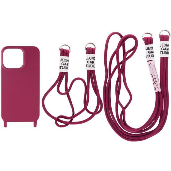 Чехол TPU two straps California для Apple iPhone 13 Pro Max (6.7") Силикон, Красный / Rose Red