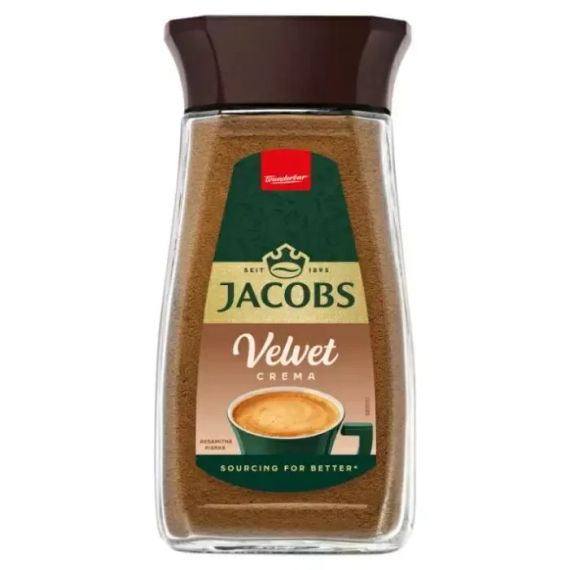 Кофе растворимый Jacobs Velvet CREMA, 200г в стеклянной банке, Германия,