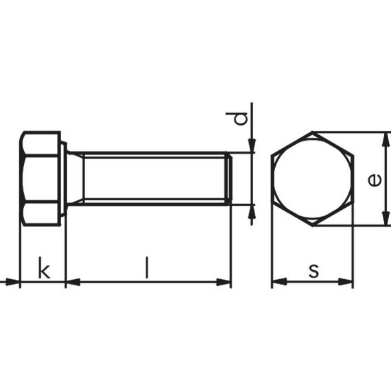 Болт метричний ISO4017, кл. 8.8 (A2K), M6х10 | Зображення 1