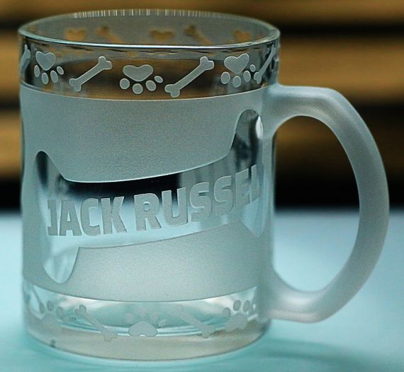 Стеклянная чашка кружка 320 мл с гравировкой Джек-рассел-терьер подарок для владельца собаки | Зображення 5
