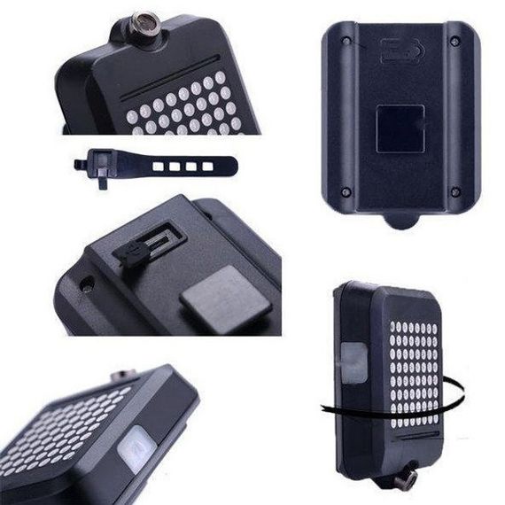 Велофонарь задний на багажник AQY-0100, Велофара с задним стоп сигналом, Мигалка велосипедная AV-84 | Зображення 4