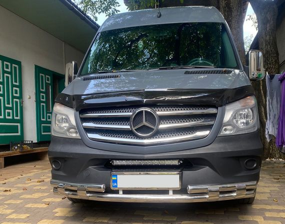 Передня нижня дуга Shark (нерж.) 2006-2013 для Mercedes Sprinter рр