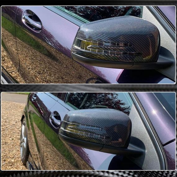 Накладки на дзеркала (Карбон) для Mercedes CLS C218 2011-2018 рр | Зображення 4