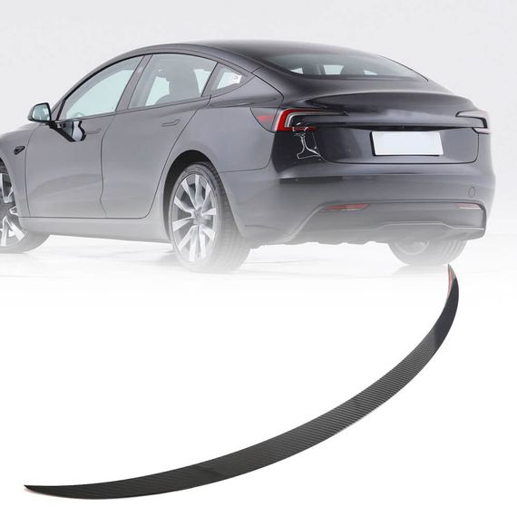 Спойлер Сухой Карбон V2 (2023-2025) для Tesla Model 3 2017- гг