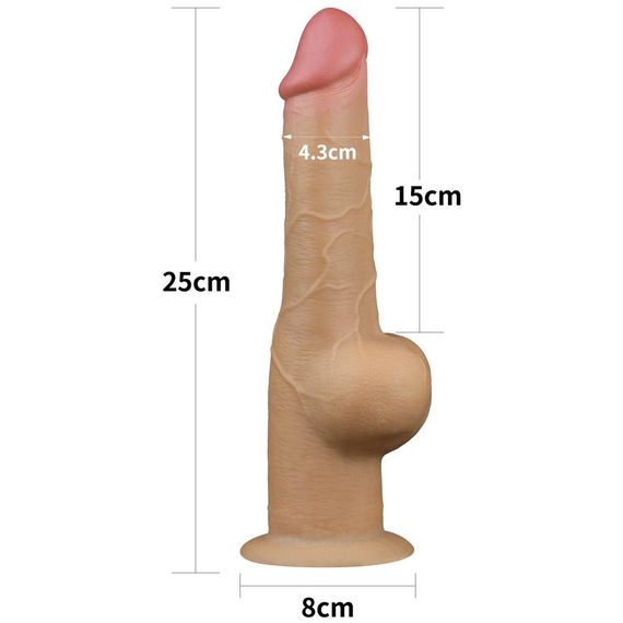 Реалистичный силиконовый фаллоимитатор 9.5'' DUAL LAYERED Sex Aura | Зображення 9