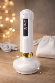 білий Вакуумний масажер для коригування фігури та антицелюлітного масажу з підігрівом