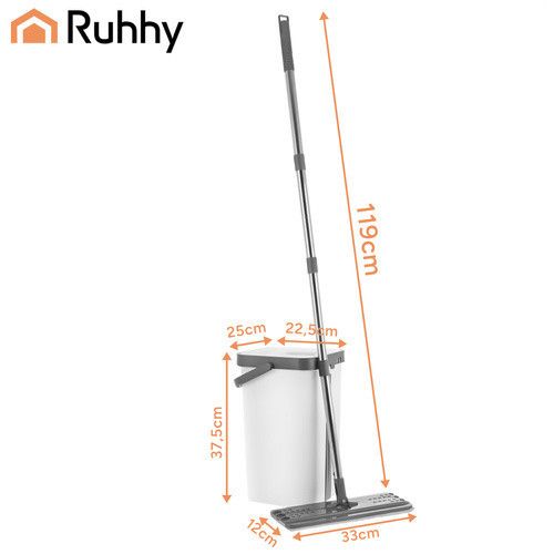 Швабра с двумя камерами 11 л с мопами Ruhhy 27232 | Зображення 1