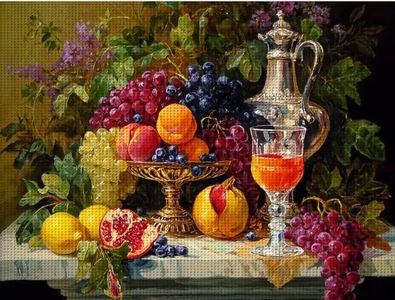 Набор для вышивки крестом "Раскошь Осень" 14CT, 30x40 см, канва Аида с нанесенным рисунком