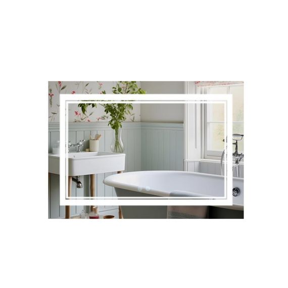 Дзеркало Qtap Cardinal 1200х800 з LED-підсвіткою Touch, з антизапотіванням, з димером, рег. темп. кольори (3000-6500 K) QT0478C12080