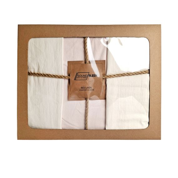 Комплект постільної білизни SoundSleep Stonewash Doble Pink Milk Полуторний 160х220 см рожево-молочний (2800004763660) | Зображення 3