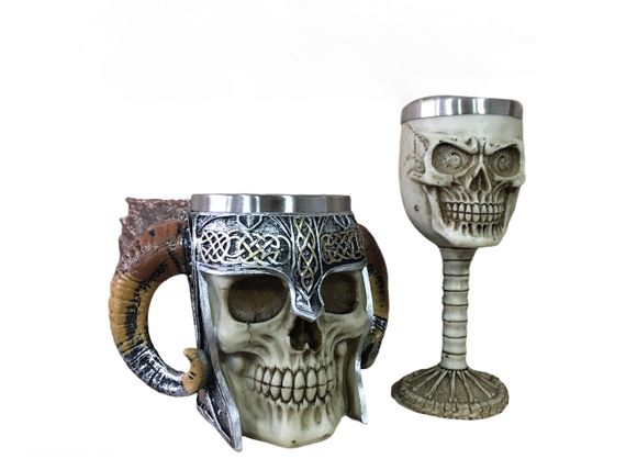 Подарунковий Набір Гуртка Чашка Келих 3D Сатан Череп в Тріщинах | Зображення 1