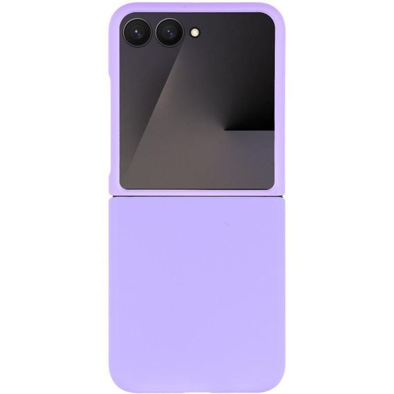 Чохол Foldables Silicone Cover Lakshmi (AAA) для Motorola Razr 50 Білий / White Бузковий / Dasheen | Зображення 1